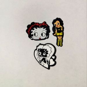 3 Assorted Betty Boop Jibbitz Charms